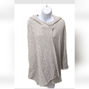 NWT Pendleton Lambs Wool  Poncho Cape Beige One Size #2200